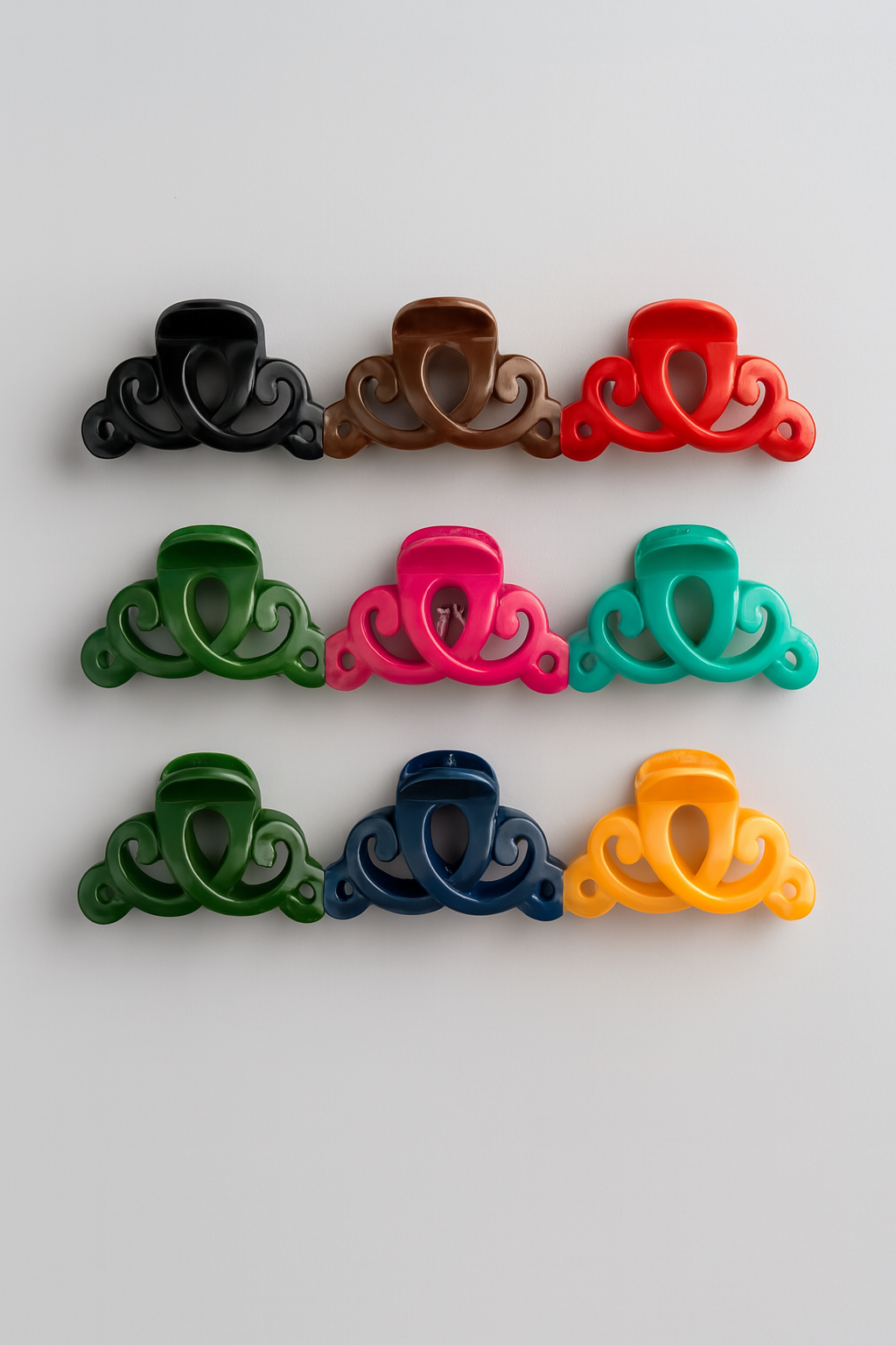 Large Plastic Hair Catchers – 6-Piece Set for Girls, Multiple Colors image 2