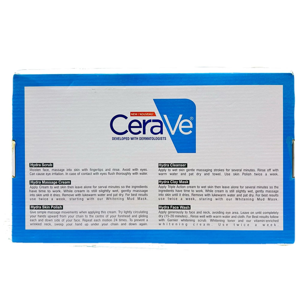 CeraVe Moisturizing Facial Kit – 6-Step Hydra Skincare Set for Face &amp; Body | Includes Cleanser, Moisturizer, Exfoliator &amp; More | Dermatologist-Developed image 0