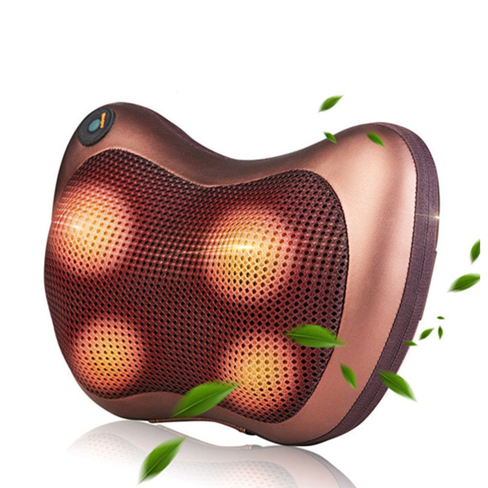 Car and Home Massage Pillow Electric Massager for Neck, Back, Shoulder, Waist, Muscle Pain Relief with Heat Function image 1