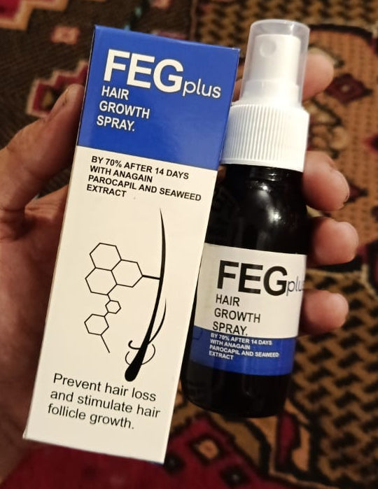 FEG PLUS Hair &amp; Beard Growth Serum Spray 50ml | 22% Seaweed Extract, Rosemary, Redensyl, Anagain &amp; 5% Minoxidil | Anti Hair Loss, Regrowth Treatment image 4