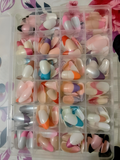 288 Pcs French Nails Set – Multicolor ABS Plastic Nail Tips, Smooth &amp; Even Coverage, Durable, Easy-to-Apply, Perfect for DIY &amp; Professional Manicures image 0