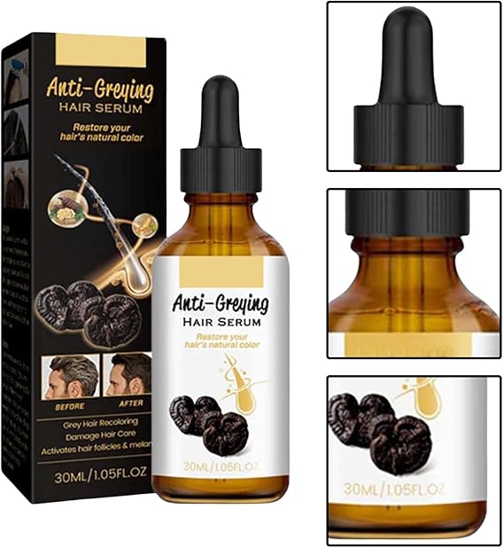 (100pcs) Hair Darkening Se-Rum, Darka Anti-greying Hair Se-Rum, Nutrient Natural Darkening Se-Rum 30 ML image 4