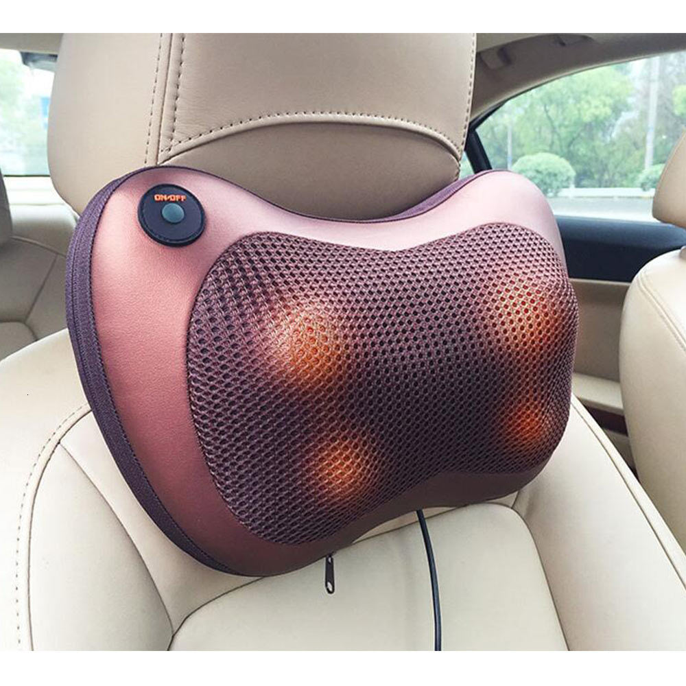 Car and Home Massage Pillow Electric Massager for Neck, Back, Shoulder, Waist, Muscle Pain Relief with Heat Function image 0