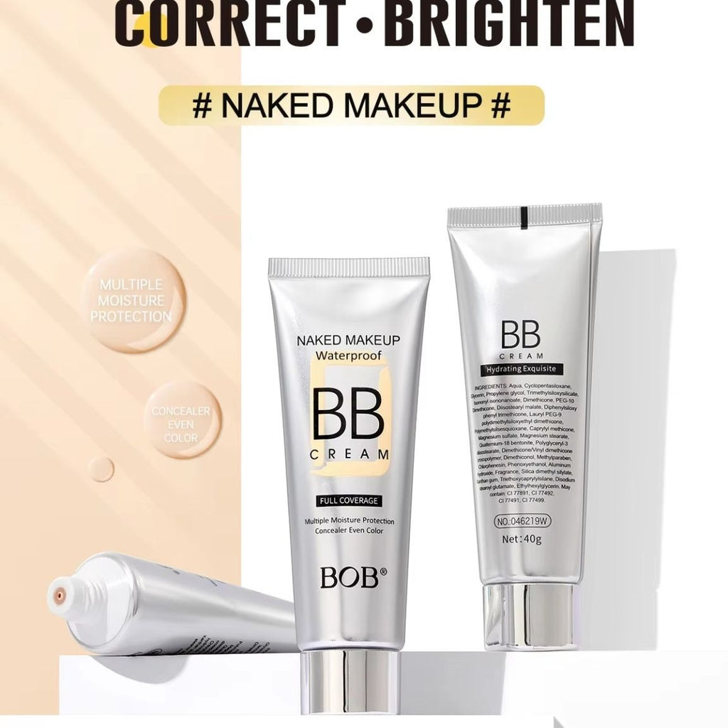 BOB Naked Makeup Waterproof Full Coverage BB Cream – 40 Gram Pack, Original Long-Lasting Formula image 0