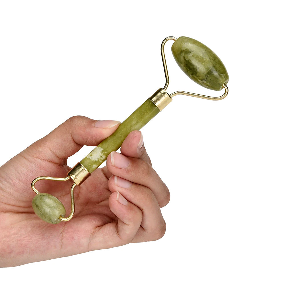 Flawless Jade Roller With Guasha (Marble Stone) Stimulates healthier skin image 1