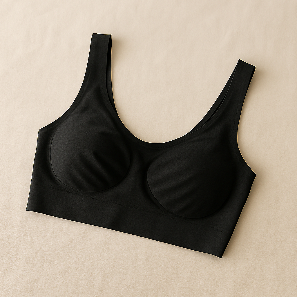 Ladies Air Bra – Soft Jersey Fabric, Plain Non-Padded Design, Comfortable &amp; Lightweight Everyday Wear Lingerie in Black Color (Stretchable Size) image 3