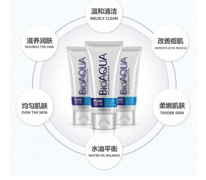 BIOAQUA Anti Acne Cleanser For Removal Of Acne - 100ml image 2
