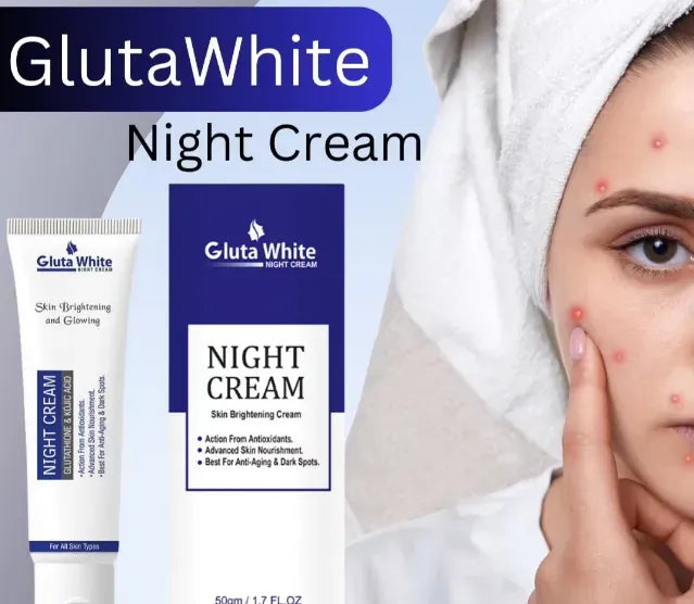 Gluta White Night Cream – Advanced Skin Brightening, Nourishing & Anti-Aging Formula (50ml) image 1