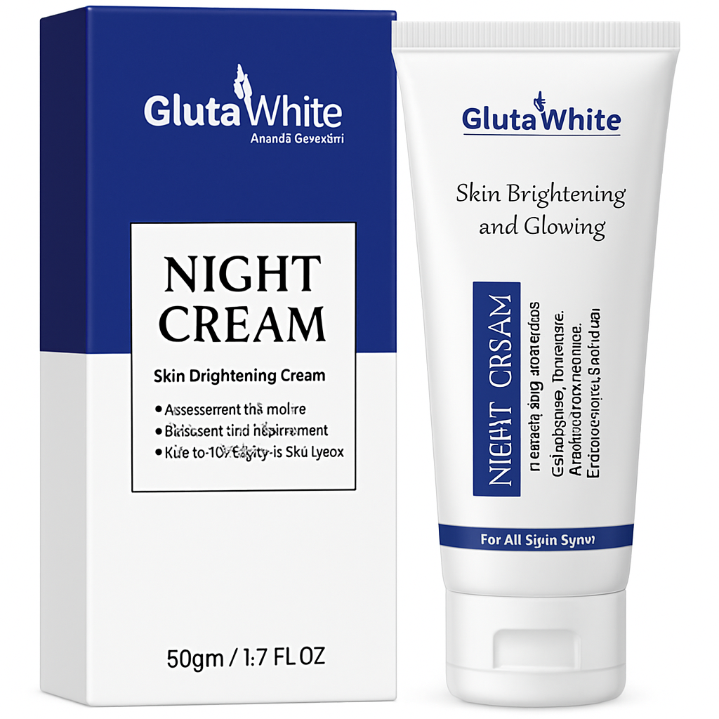 Gluta White Night Cream – Advanced Skin Brightening, Nourishing &amp; Anti-Aging Formula (50ml) image 0