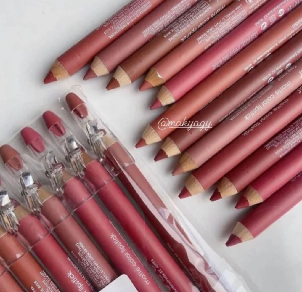 Flormar Waterproof Lip Pencil Set of 12 – Long Lasting, High Quality Lip Liners in Assorted Shades Brown, Pink, Light Brown, Bronze Skin, Arabian Bronze, Metallic Bronze, Peanut Brown, Chocolate Brown, Coffee, Light, Medium, Orange image 3