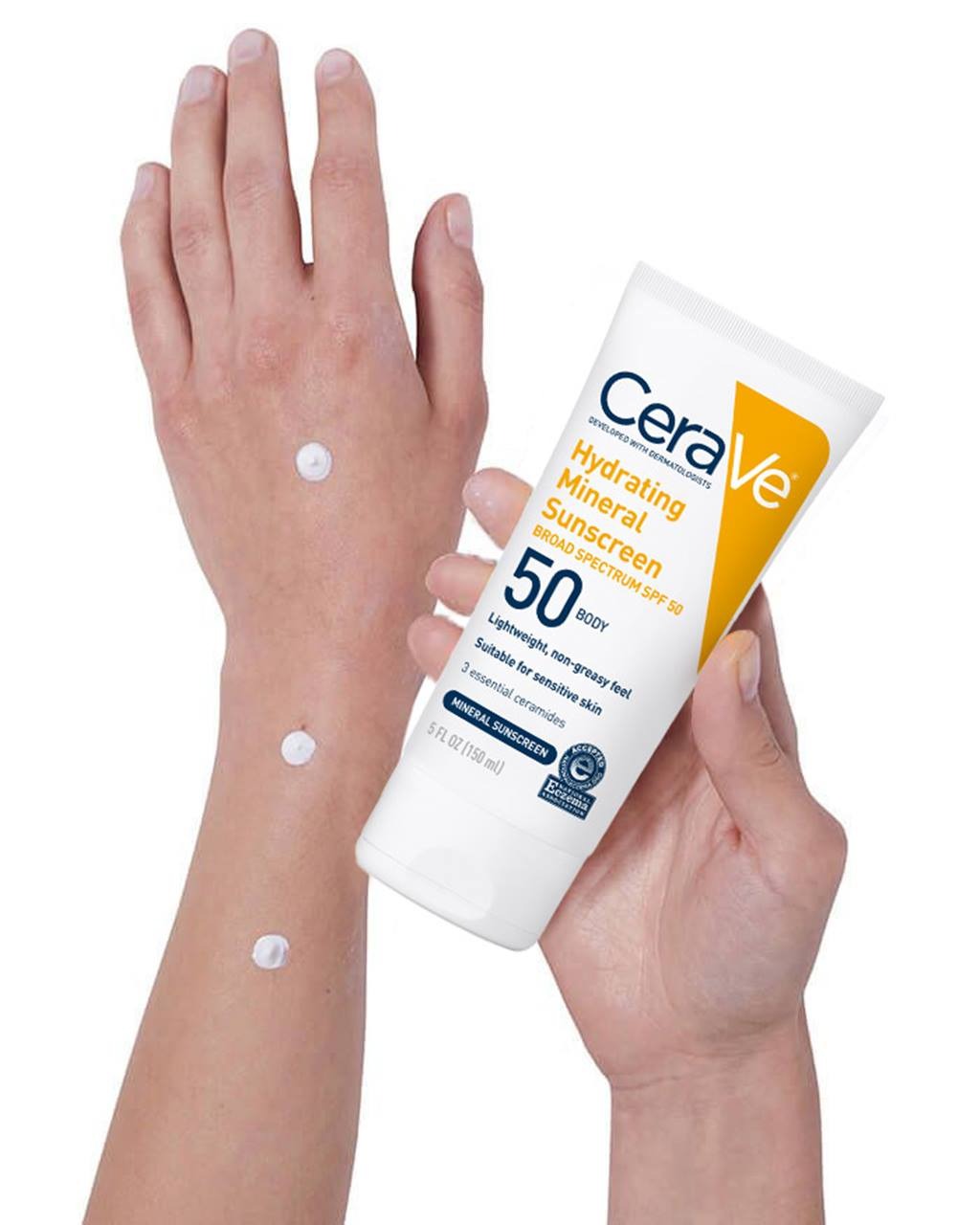 CeraVe Hydrating Mineral Sunscreen SPF 100 ml - CeraVe Hydrating Sun Block | Best Skin Care Sunscreen image 3