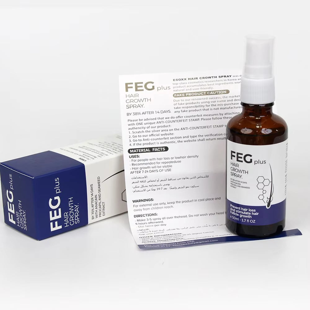 FEG Plus Hair Growth Spray – Stimulate Follicles, Reduce Hair Fall, and Encourage Thicker, Healthier Growth 60ML image 3