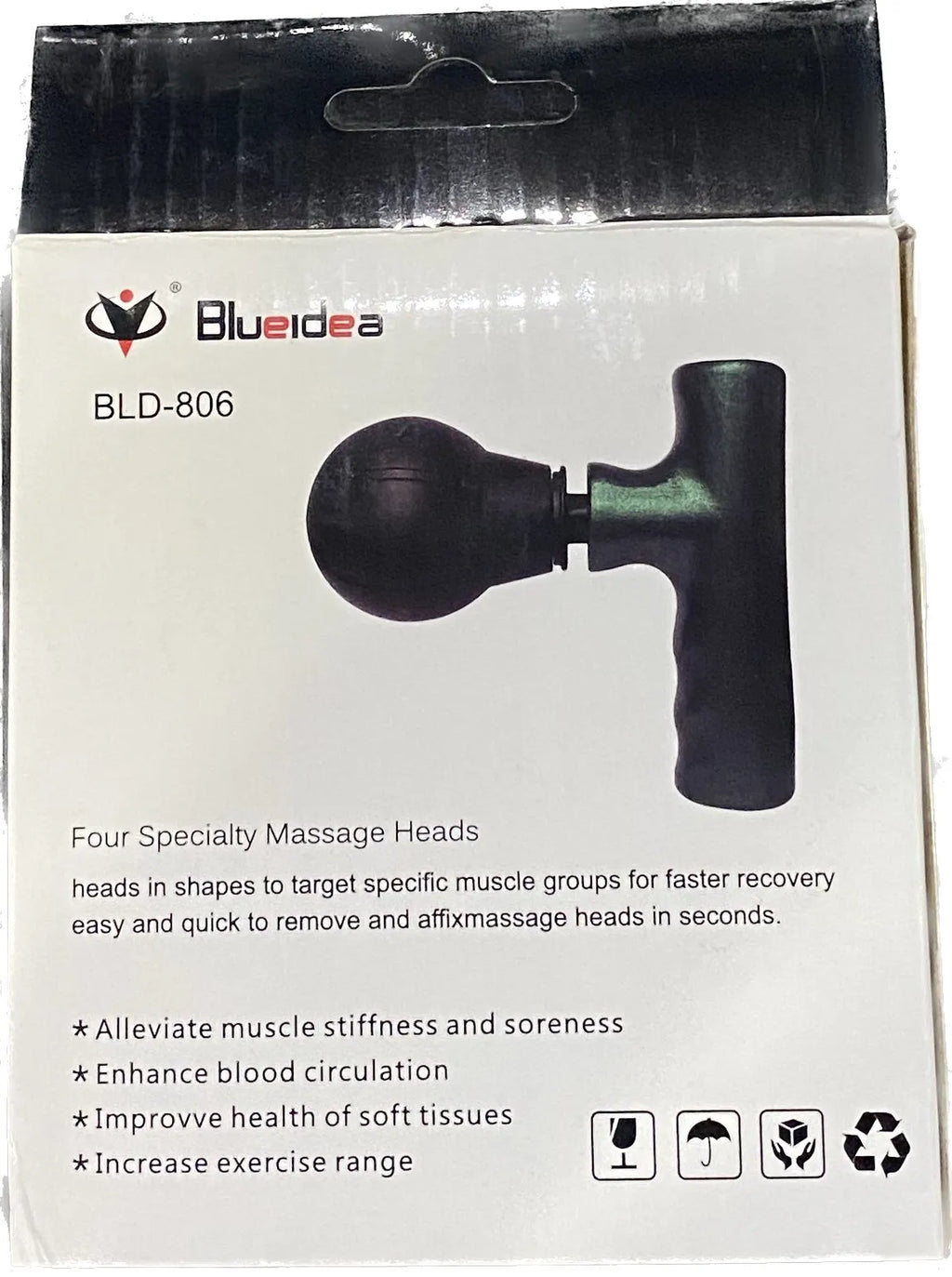 Black Mini Fascial Gun – Portable Deep Muscle & Face Massager for Gym and Home Use image 2