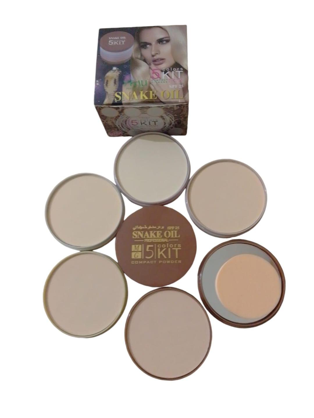 Pack Of 01 - 5 in 1 | Multi-Shade Face Powder Palette with Mirror | Compact Makeup Kit for All Skin Tones | Natural Finish &amp; Easy Blending image 1