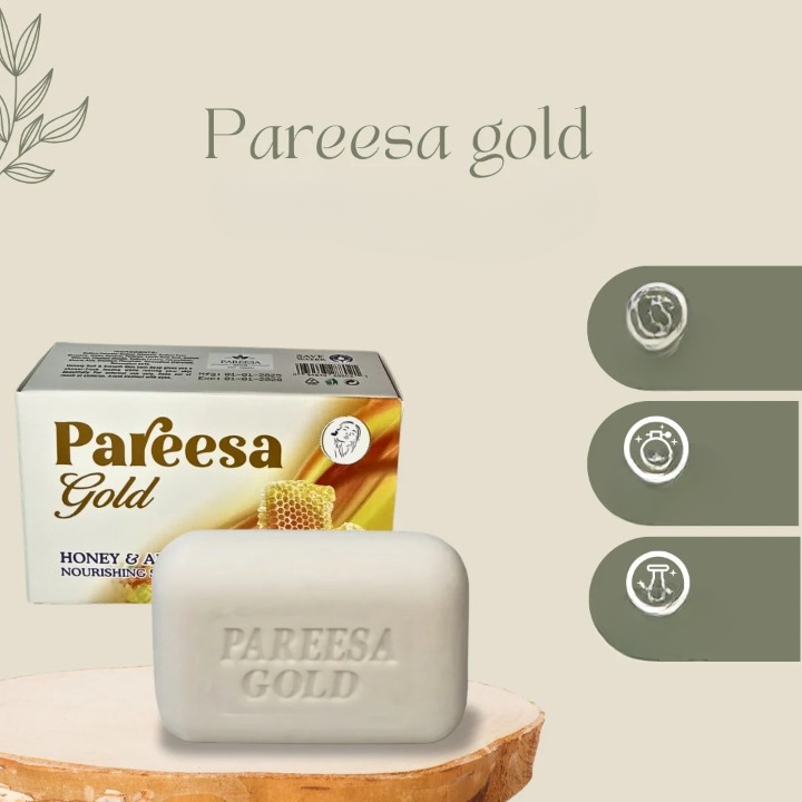 Pareesa Gold Honey &amp; Almond Soap – Moisturizing and Nourishing for Soft, Smooth Skin ( 135g ) image 0
