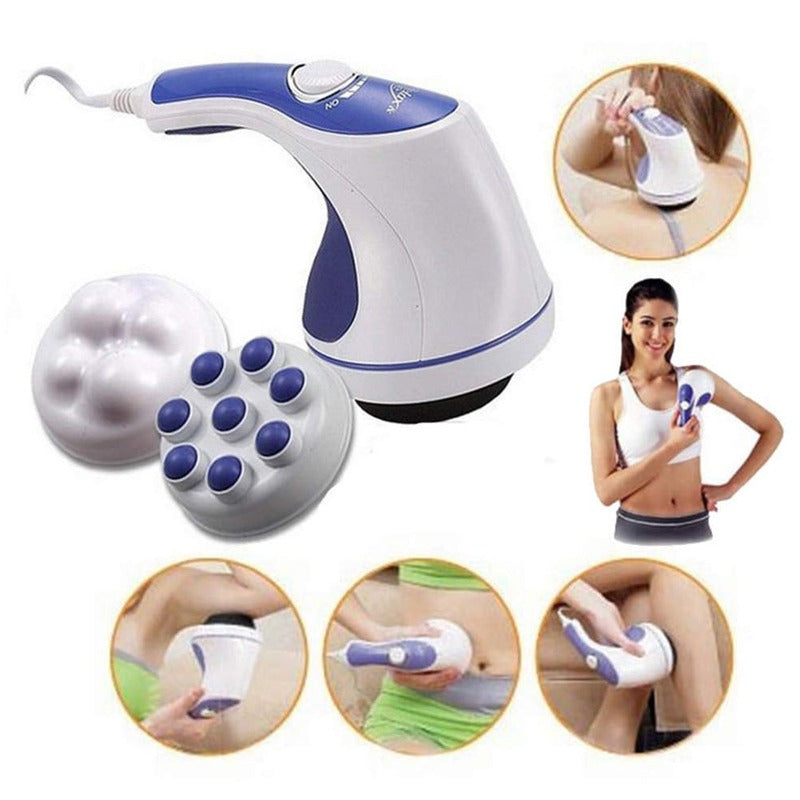 4 in 1 Relax &amp; Spin Tone Vibration Electric Massager | Electronic Relax &amp; Spin Body Massager With Different Heads ( Random Color ) image 0