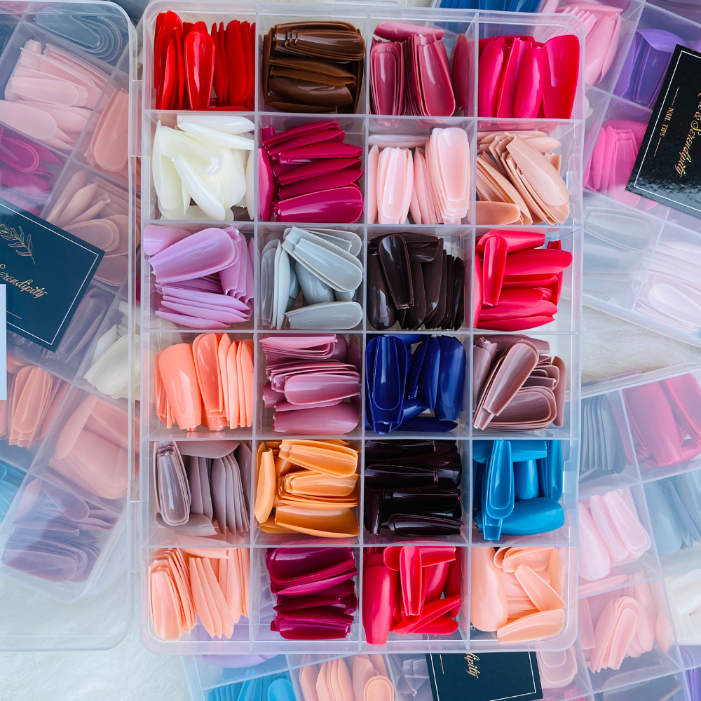 288 PCs Colorful Nails Box| ABS Plastic | Nail Shaper Set (Random Color) image 2