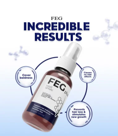 FEG PLUS Beard &amp; Hair Growth Serum Spray Powered by Nature for Visible Results | Best Quality Hair Growth Spray - Hair Serum - 50 ml image 2