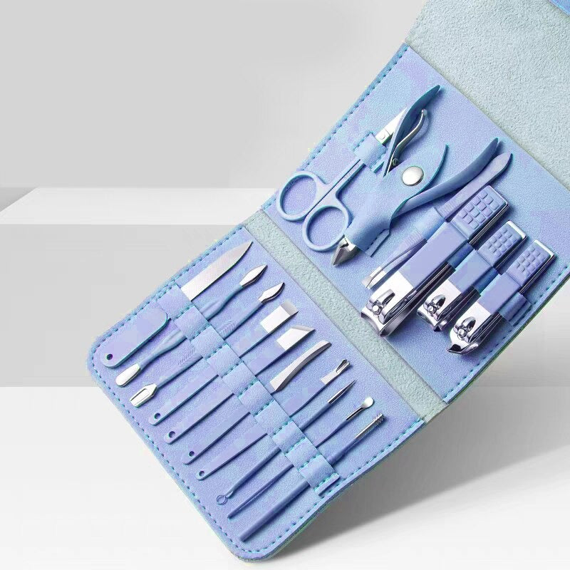 Brandomatic Manicure Kit, 16-in-1, Nail Clippers, Cuticle Scissors, Nail Files, Nail Polish Remover - Random Color image 3