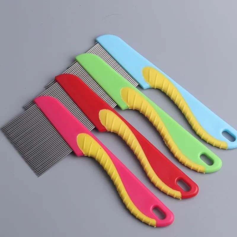 100% Stainless Steel Needles Anti Lice Comb – Ergonomic Handle, Safe Rounded Tips, Reusable &amp; Clinically Proven for Men &amp; Women (Random color) image 2