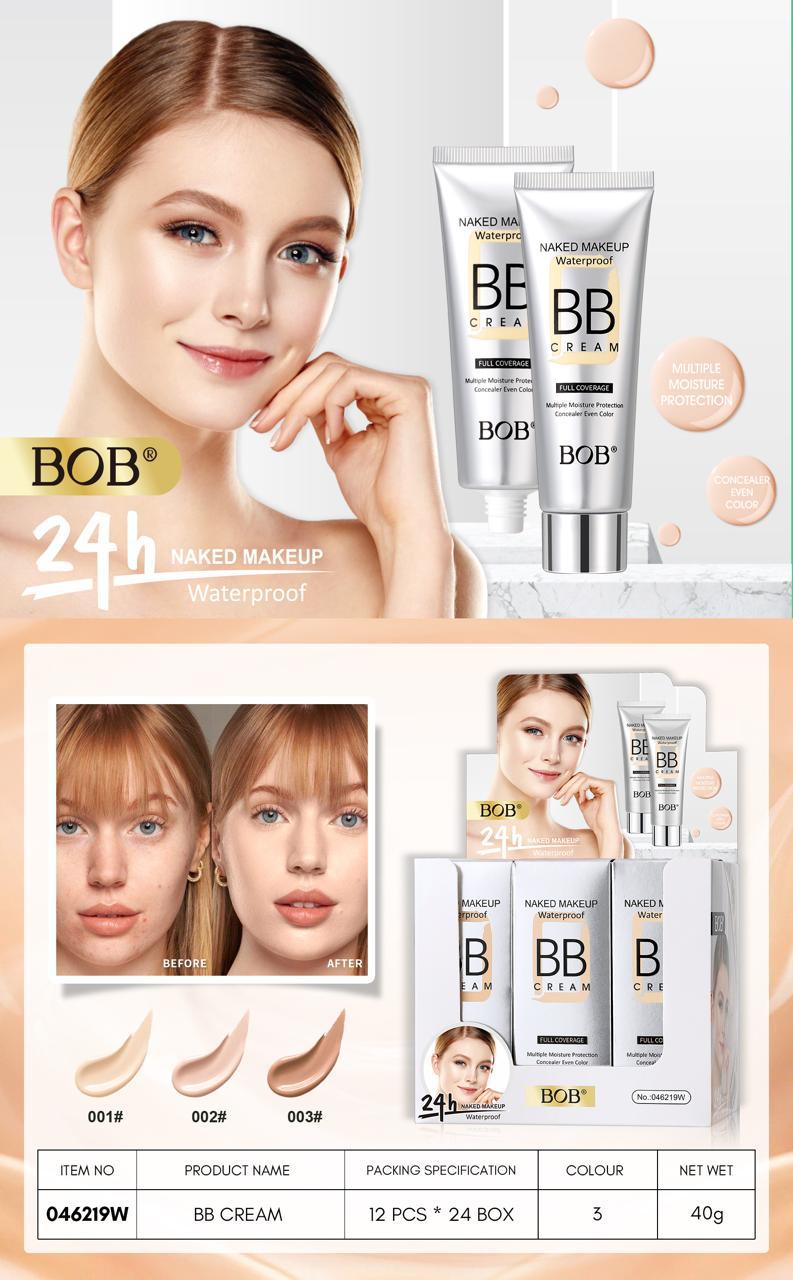 BOB Naked Makeup Waterproof Full Coverage BB Cream – 40 Gram Pack, Original Long-Lasting Formula image 2