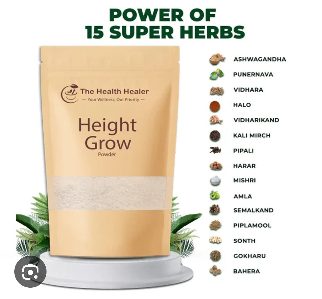 The Health Healer Height Grow Powder – 100% Natural Height Increase Supplement - 100G image 1