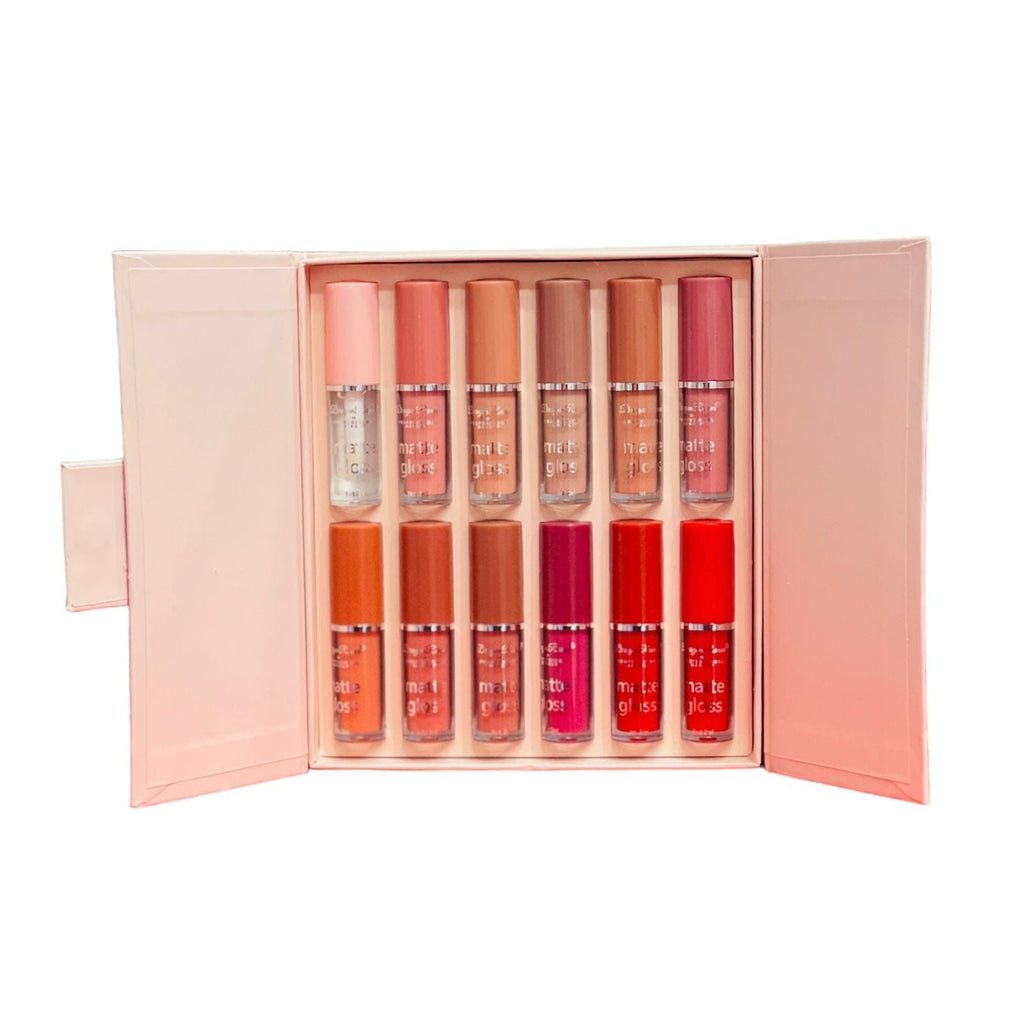 Mocallure 12-Piece High Pigment Lip Gloss Set | Rich &amp; Vibrant Shades – Pink, Red, Peach, Nude &amp; Maroon | Smooth Liquid Texture, Long-Lasting Shine for Any Occasion image 3