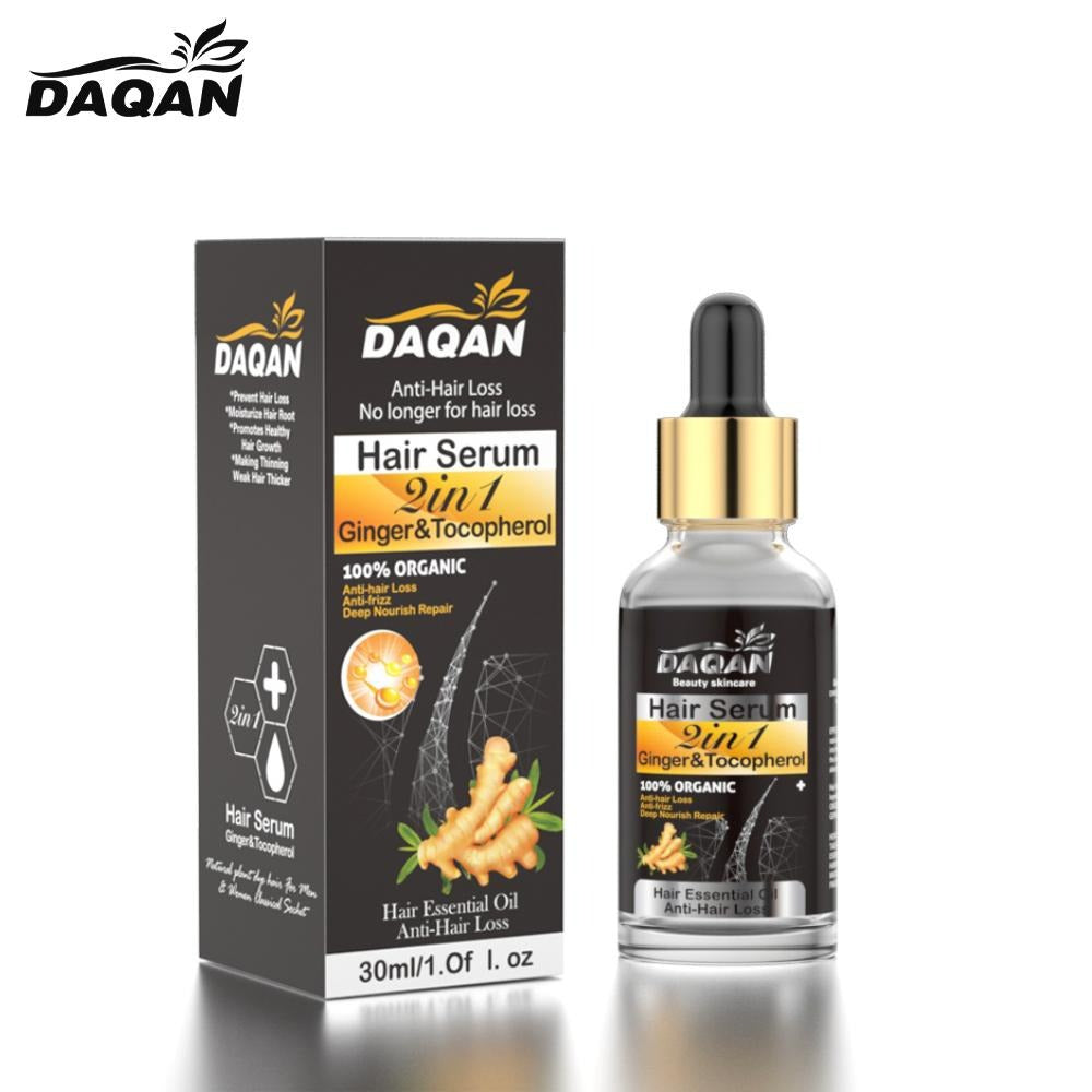 Anti Hair Loss Serum 2 in 1 Natural Hair Fall Serum Ginger and Tocopherol Hair Growth Essence Oil Hair Care Serum | Hair Loss Treatment for Men &amp; Women | image 2