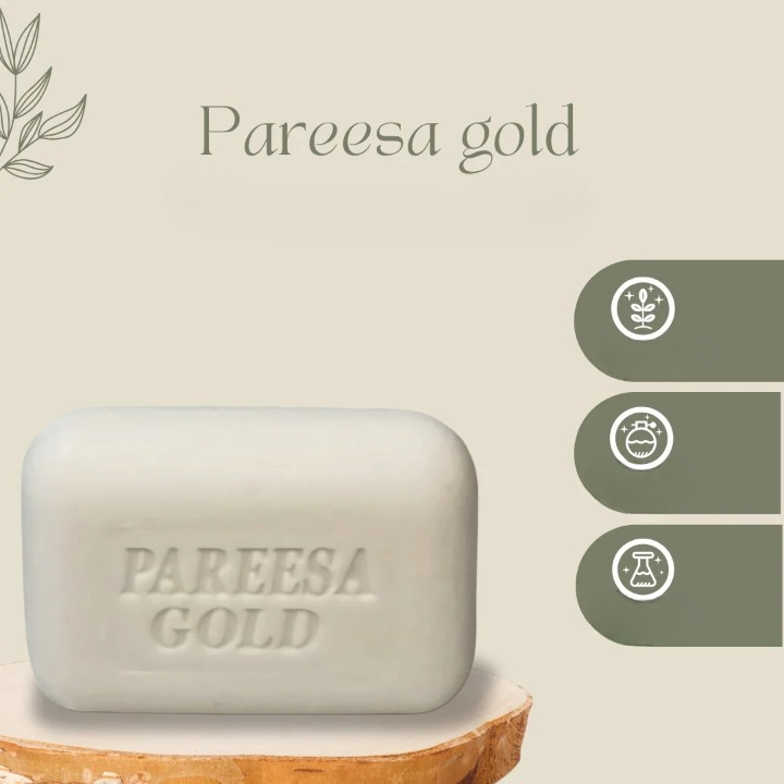 Pareesa Gold Honey &amp; Almond Soap – Moisturizing and Nourishing for Soft, Smooth Skin ( 135g ) image 1