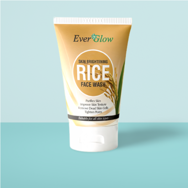 EverGlow Skin Brightening Rice Face Wash 120 ML - Purifies, Improves Texture, Exfoliates, Tightens Pores - For All Skin Types | Face Wash | Rise Face Wash  image 0
