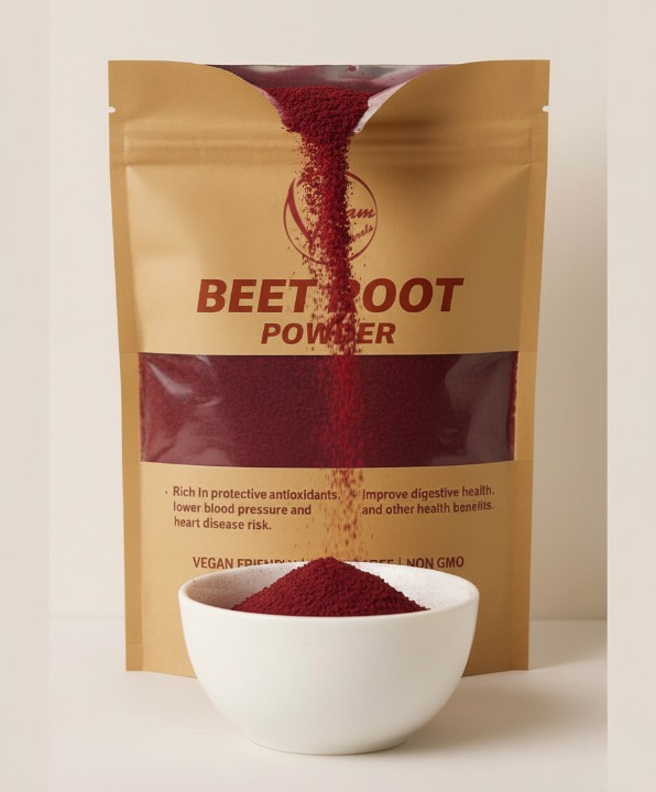Natural Beetroot Powder 100g | For Glowing Skin, Pink Lips, Healthy Hair & Daily Nutrition | Pure And Organic Drink Mix Superfood image 1