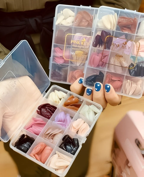 288 PCs Colorful Nails Box| ABS Plastic | Nail Shaper Set (Random Color) image 1