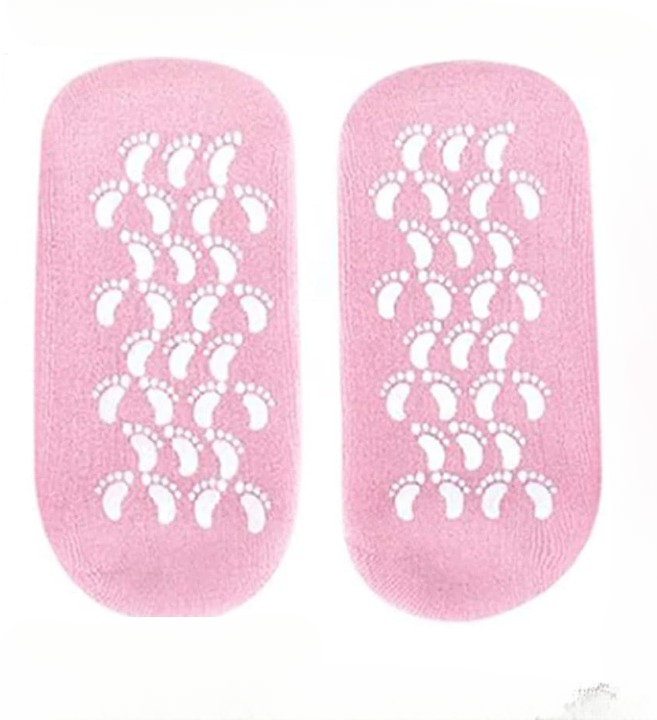 Reusable Silicone Spa Gel Socks For Dry Feet And Cracked Heel Treatment – Moisturizing Hydrating Softening And Skin Smoothing Overnight Foot Care image 4