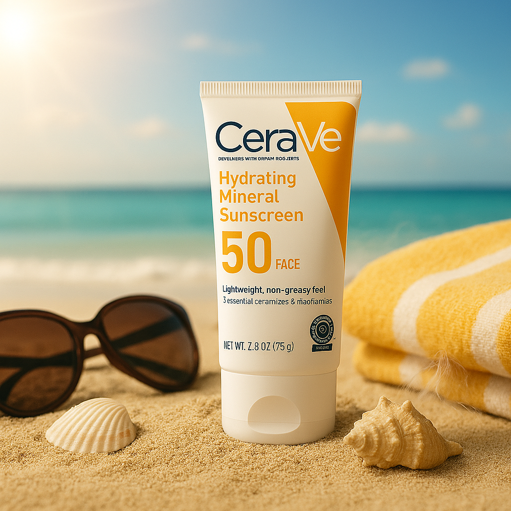CeraVe Skincare Set – Night Cream, Retinol Serum, Acne Foaming Cream Cleanser, and Hydrating Mineral Sunscreen SPF 50 – Dermatologist Developed image 2