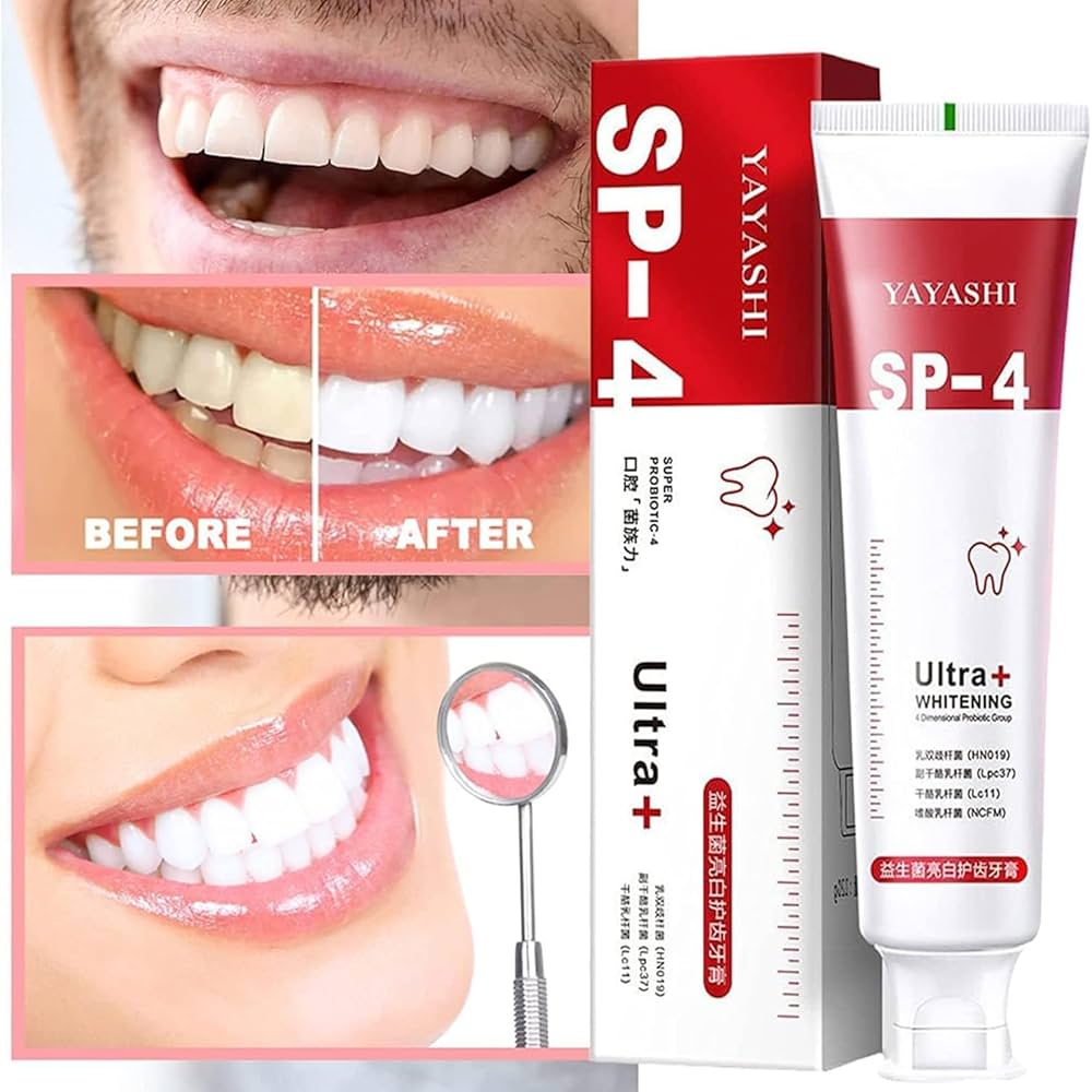 Yayashi Sp-4 Ultra Whitening Toothpaste Probiotic Stain Remover 100ml / Stain Removing Toothpaste, Protects Gums Freshens Breath, for Everyone image 0