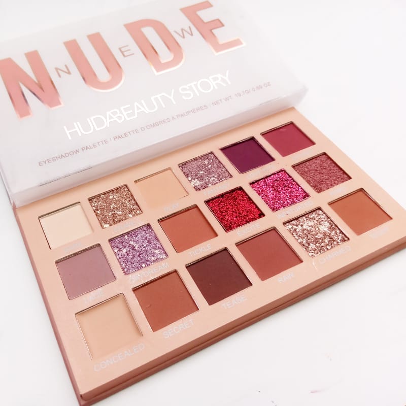 18 Shade Pearlescent Shimmer - Matte Waterproof NUDE Eyeshadow Palette image 1