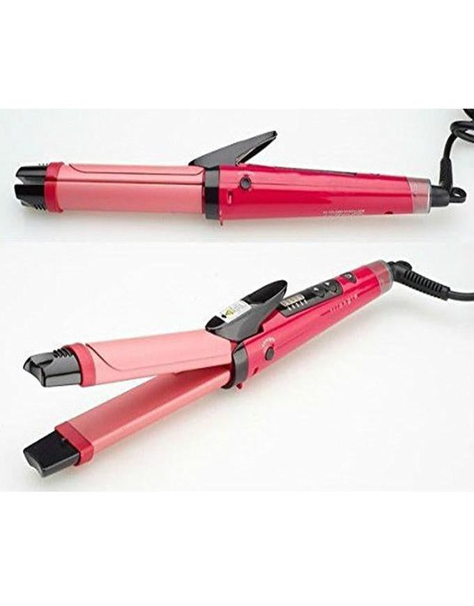 Nova 2-in-1 Hair Straightener &amp; Curler – Model NH-2009, Quick Heat-Up Ceramic Plates for Smooth Straightening &amp; Effortless Curls, Portable Dual-Use Styling Tool for All Hair Types image 0