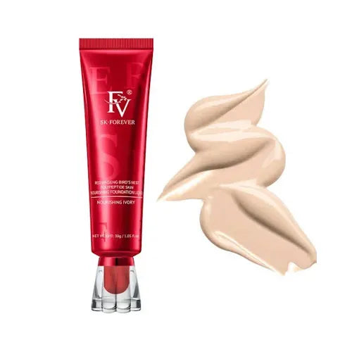 FV SK-FOREVER Liquid Foundation – Lightweight Oil-Control Formula with Peptides &amp; Bird’s Nest Extract – Nourishing Ivory Shade Base Makeup (30g Tube) image 2