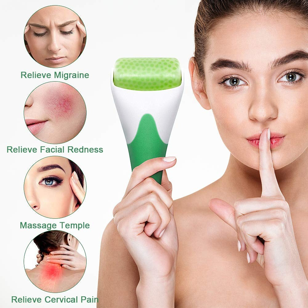 MARZAHAR Ice Roller for Face &amp; Eye Puffiness Relief, Cold Gel Ice Face Roller Massager - Ice Roller Cool Roller For Face Eye Body Facial Shaping Anti Wrinkle Ice Roller Massager Smooth Skin ( Random Color ) image 4