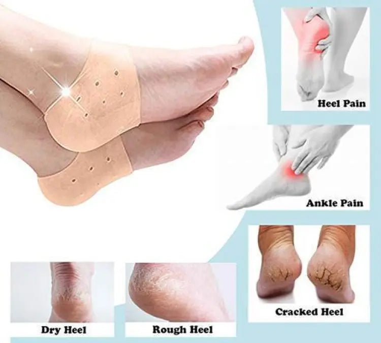 Half Heel Pain Anti-Crack Silicone Set – Unisex Anti-Crack Pain Relief - 01 Pair image 3