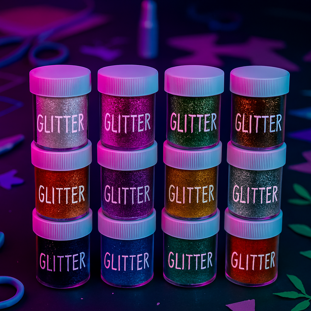 Glitter Powder Bottle Set – Pack of 12 Different Colors, High-Quality Craft Glitter for DIY, Nail Art, and Decorations image 2