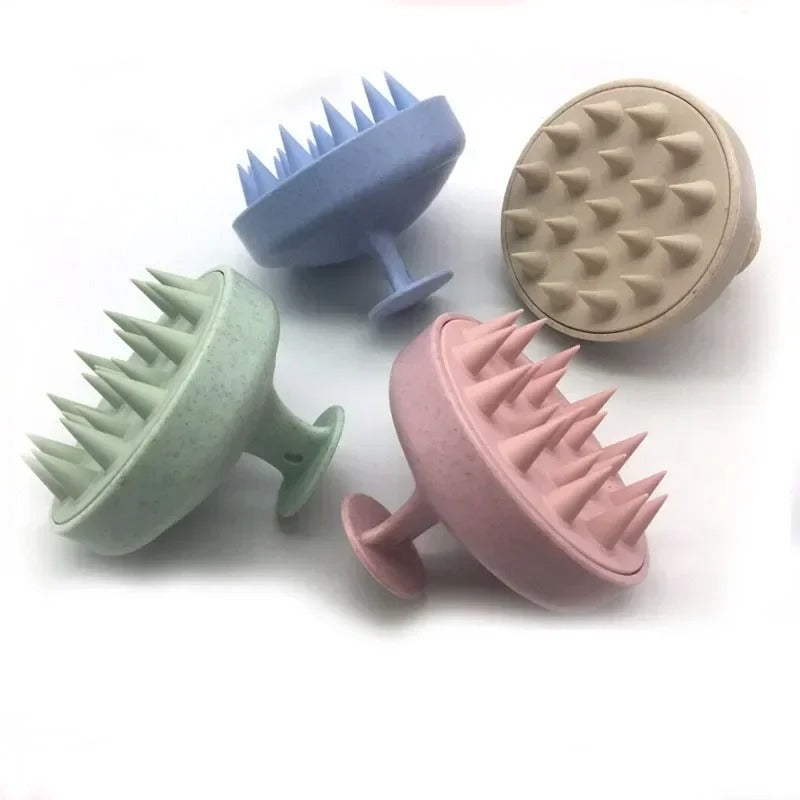 Head Cleansing &amp; Scalp Massage Brush – Soft Bristles for Wet &amp; Dry Use (Random color) image 3
