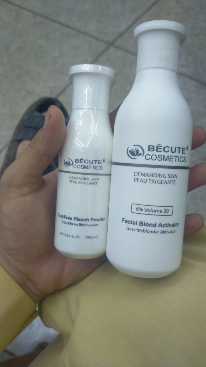 Becute skin polish set - Becute Bleach Powder &amp; Facial Blonde Activator (200ml) image 4