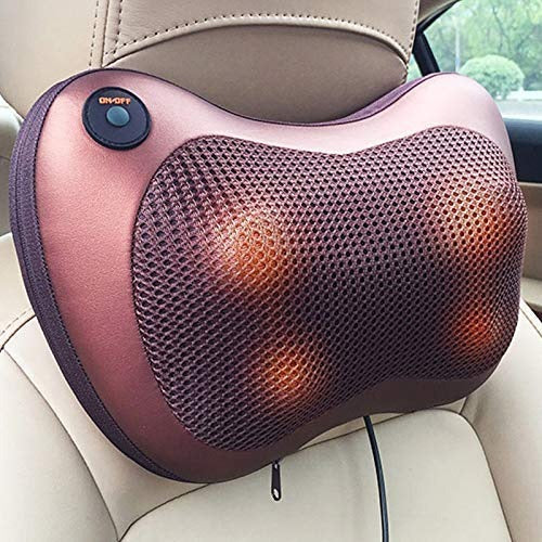 Car and Home Massage Pillow Electric Massager for Neck, Back, Shoulder, Waist, Muscle Pain Relief with Heat Function image 2