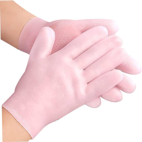 (1 Pair) Moisturizing Glove Set, Silicone Gel Spa Gloves For Dry Cracked Skin image 1