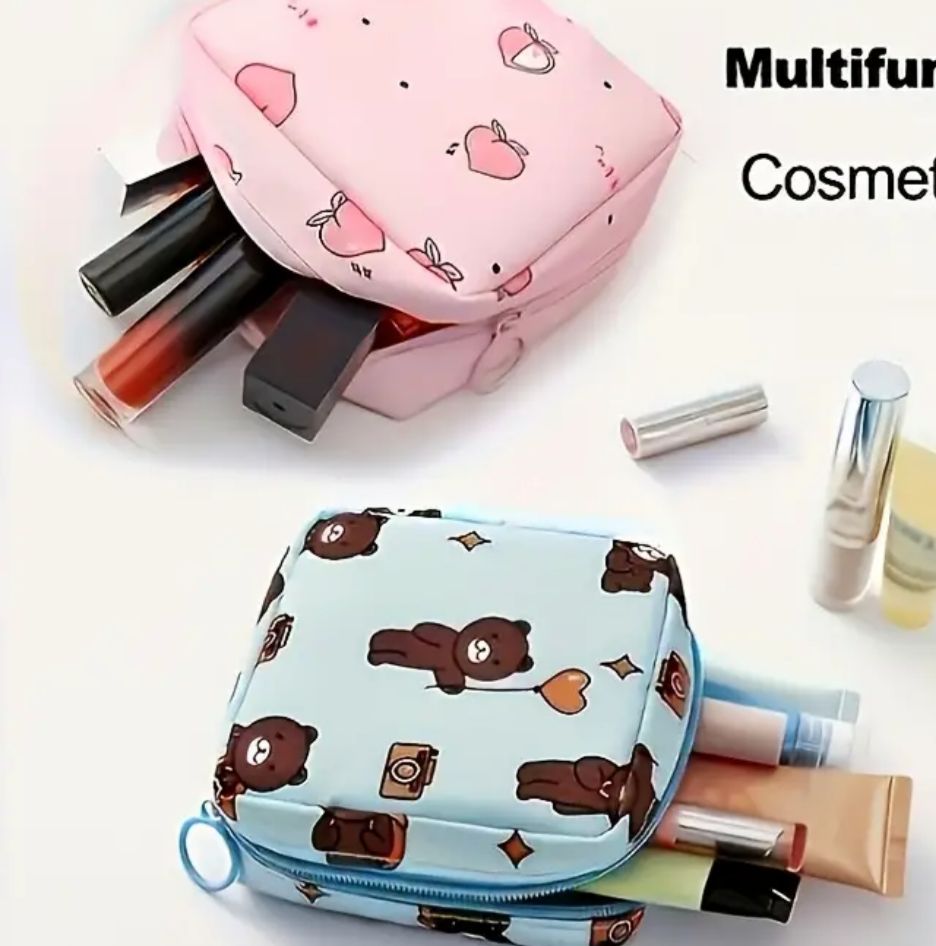 Women Portable Pouch Napkin Cosmetic Bags Organizer / Sanitary Pads Storage Bag / Ladies Makeup Bag Girls Hygiene Pad Bag (random Design &amp; color) image 1