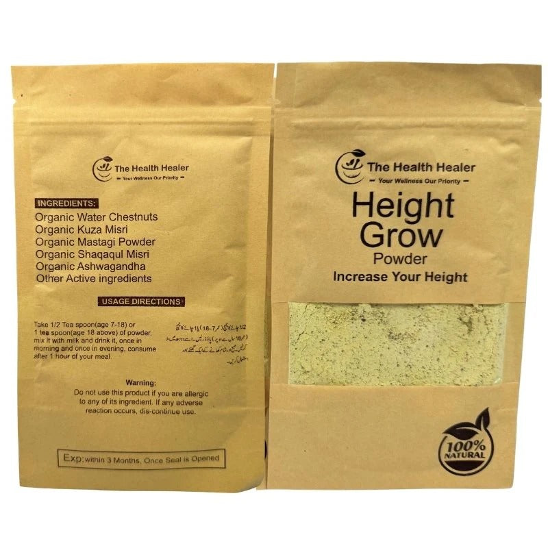 The Health Healer Height Grow Powder – 100% Natural Height Increase Supplement (100 Grams) image 1