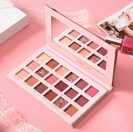 18 Shade Pearlescent Shimmer - Matte Waterproof NUDE Eyeshadow Palette image 0