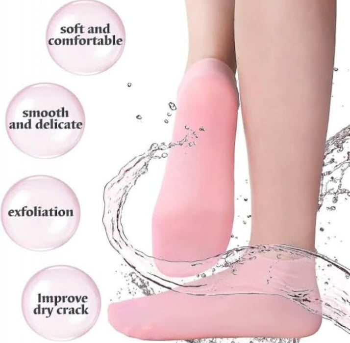 01 Pair Silicone Jelly Socks Gel Moisturizing Socks Foot Care Protector image 2