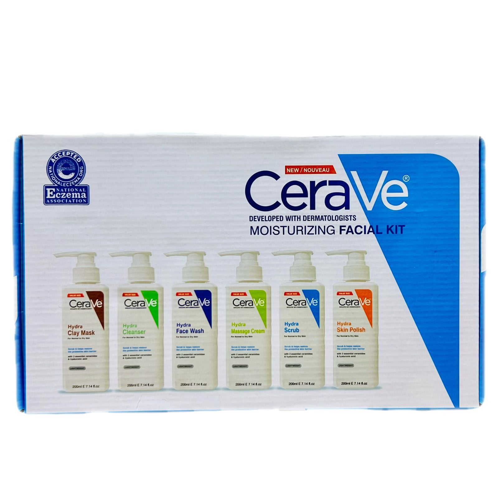 CeraVe Moisturizing Facial Kit – 6-Step Hydra Skincare Set for Face &amp; Body | Includes Cleanser, Moisturizer, Exfoliator &amp; More | Dermatologist-Developed image 3
